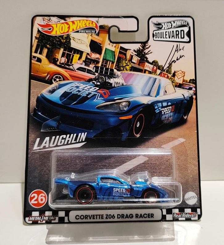 Hot Wheels Premium Corvette Z06 Drag Racer Boulevard (uit 20, Hobby en Vrije tijd, Modelauto's | Overige schalen, Ophalen of Verzenden