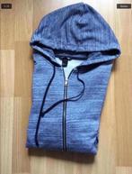 Blauw getinte sweater gilet met kap., Kleding | Heren, Maat 52/54 (L), Blauw, Ophalen of Verzenden, Zo goed als nieuw