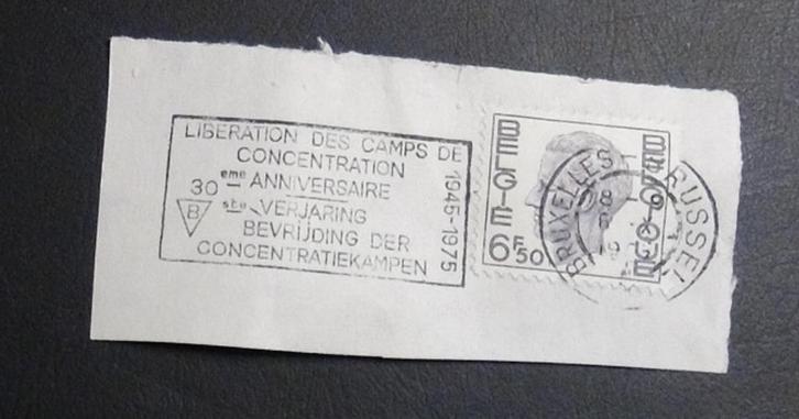 Fragment, stempel Bevrijding Concentratiekamp, Postzegels en Munten, Postzegels | Europa | België, Gestempeld, Ophalen of Verzenden