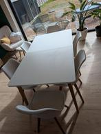 Ikea tafel uitschuifbaar met 6 stoelen, Huis en Inrichting, Tafels | Eettafels, Ophalen