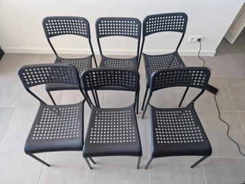 6x IKEA ADDE Eetkamerstoel – Zwart beschikbaar voor biedingen