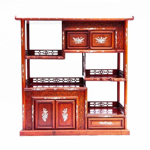 Chinese kast, Huis en Inrichting, Kasten | Vitrinekasten, Gebruikt, 100 tot 150 cm, 100 tot 150 cm, 25 tot 50 cm, Met lade(s)
