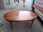 Ovale tafel plus 4 stoelen, 150 tot 200 cm, Gebruikt, Antiek, Ophalen