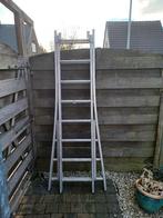Ladder solide alu 2x8tr uitschuifbaar 4 meter pr105euro, Doe-het-zelf en Bouw, Ladders en Trappen, Ophalen, Ladder