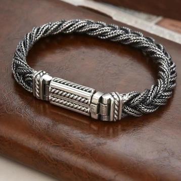 Gevlochten Armband 10 mm dikte - 925 Zilver beschikbaar voor biedingen