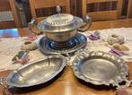 Echte tin, 2 schalen en soepterrine, Antiek en Kunst, Ophalen