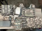 Gilet tactique, holster et sac us camo + poches, Comme neuf