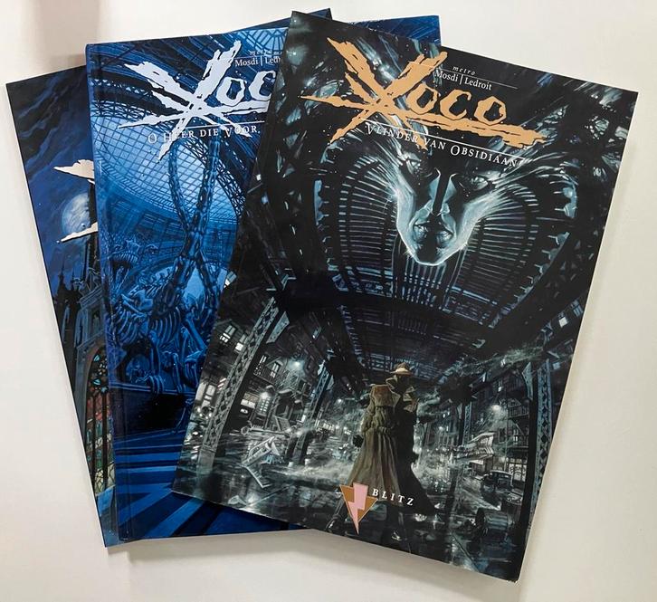 Xoco- drie strips - Ledroit Palma Mosdi - Blitz Metro, Boeken, Stripverhalen, Gelezen, Meerdere stripboeken, Ophalen of Verzenden