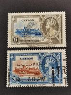 Ceylon 1935- Koning George V 25 jaar op de troon, Ophalen of Verzenden, Gestempeld, Zuid-Azië