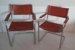 Chaise design Bauhaus Matteo Grassi - Années 1980 - 2 pièces, Enlèvement, Utilisé, Cuir, Deux