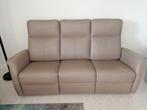 Lederen 3zits zetel met elektrische relaxen., Huis en Inrichting, Zetels | Zetels, Ophalen, Zo goed als nieuw
