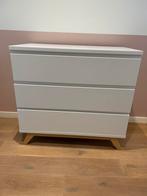 Commode met 3 laden greeploos Bopita Lynn Wit/Nature, Huis en Inrichting, Ophalen, Zo goed als nieuw