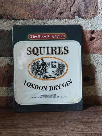 SQUIRES London dry gin bordje  beschikbaar voor biedingen