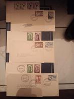 9 geadresseerde enveloppes met Cto en zegel(s) 3x3  1957, Postzegels en Munten, Ophalen of Verzenden