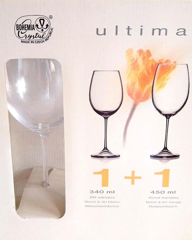 Nieuwe wijnglazen - Bohemia Crystal Ultima - 🥂 🥂 🥂, Maison & Meubles, Cuisine | Vaisselle, Neuf, Verre ou Verres, Verre, Enlèvement ou Envoi