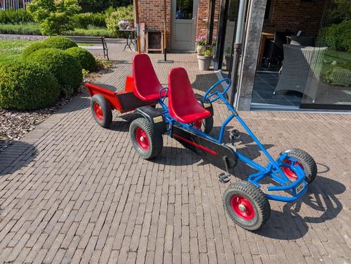 Berg gocart met duozit en aanhangwagen, Kinderen en Baby's, Speelgoed | Buiten | Skelters, Zo goed als nieuw, Berg, Duozit, Met kar of aanhanger