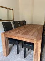 Nieuw in doos Massief eettafel eetkamertafel hout, Ophalen, 100 tot 150 cm, Eikenhout, Vijf personen of meer