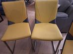 3 stoelen met ijzeren frame., Huis en Inrichting, Stoelen, Ophalen, Kunststof, Gebruikt, Overige kleuren