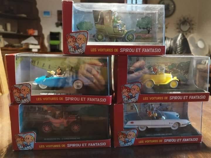 5 Voitures Spirou et Fantasio neuves et emballées, Collections, Personnages de BD, Neuf, Autres types, Gaston ou Spirou, Enlèvement