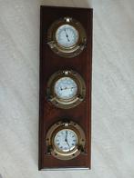 Ensemble mural : Thermomètre Baromètre Horloge - Style marin, Enlèvement, Utilisé, Station météo