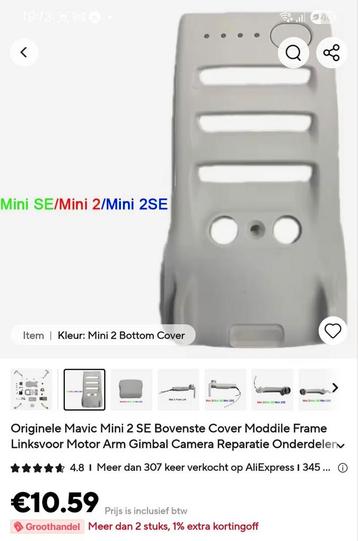 dji mini 2 nieuwe onderdelen  beschikbaar voor biedingen
