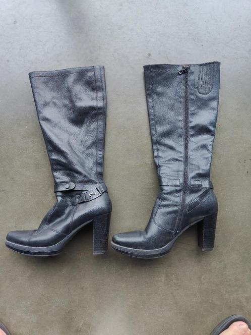 Zwarte lederen dameslaarzen Nero Giardini M39, Kleding | Dames, Schoenen, Gedragen, Hoge laarzen, Zwart, Ophalen of Verzenden