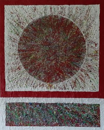 Schilderij: "Spash of colors". 100/80/4 cm. beschikbaar voor biedingen
