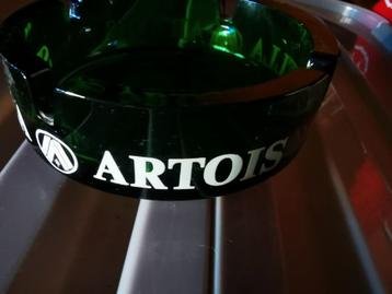 Stella Artois groen gebrand glazen asbak als nieuw  beschikbaar voor biedingen