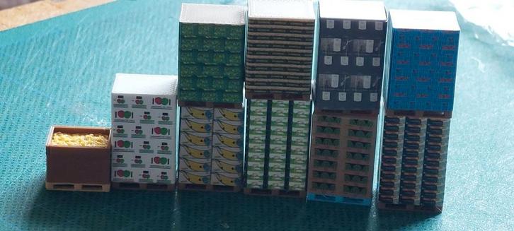 H0LK 0705 PALLETS MET ETENSWAREN 1/87, Hobby en Vrije tijd, Modeltreinen | H0, Nieuw, Overige typen, Gelijkstroom of Wisselstroom