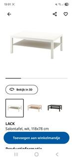 Salontafel wit Lack Ikea te koop, Ophalen, Gebruikt