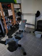 2 delige Halterbank / benchpress met veel gewichten, Sport en Fitness, Ophalen