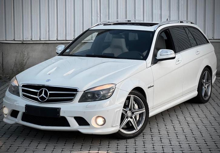 Mercedes C63 AMG 2008 W204 Parelmoerwit - Lichte vracht, Auto's, Mercedes-Benz, Bedrijf, C-Klasse, ABS, Airbags, Airconditioning