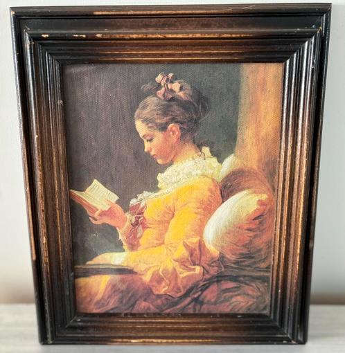Tableau/ Boîte à clefs « LA LISEUSE» de J-H Fragonard, Antiquités & Art, Art | Peinture | Classique