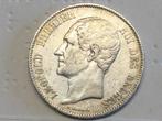 België 5 Frank 1850 zonder punt zilver, Ophalen of Verzenden, Zilver