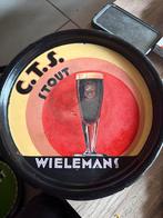 Emaille plateau cts stout wielemans, Ophalen, Gebruikt, Reclamebord, Plaat of Schild, Overige merken
