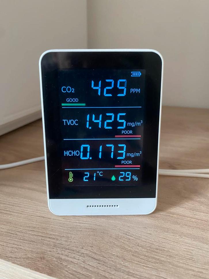 Luchtkwaliteitsmeter (2 stuks) NIEUW, Elektronische apparatuur, Luchtbehandelingsapparatuur, Nieuw, Overige, Ophalen of Verzenden