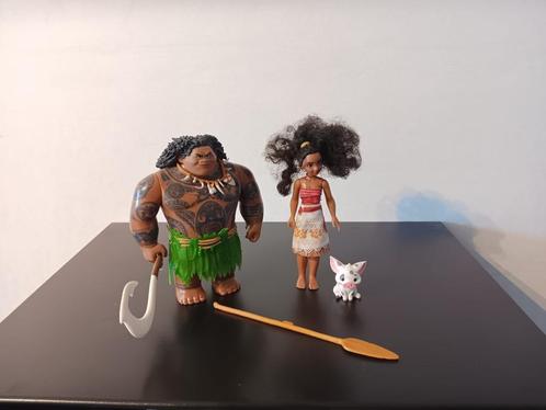 Poupée Vaiana et Maui, Verzamelen, Disney, Gebruikt, Beeldje of Figuurtje, Overige figuren, Ophalen