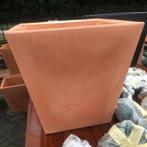 vierkante Plantenbak bloembak Terracotta kunststof bloempot, Synthétique, Intérieur, Enlèvement ou Envoi, Moins de 60 cm