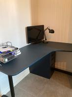 Bureau en kastje, Huis en Inrichting, Bureaus, Ophalen, In hoogte verstelbaar, Gebruikt, Bureau