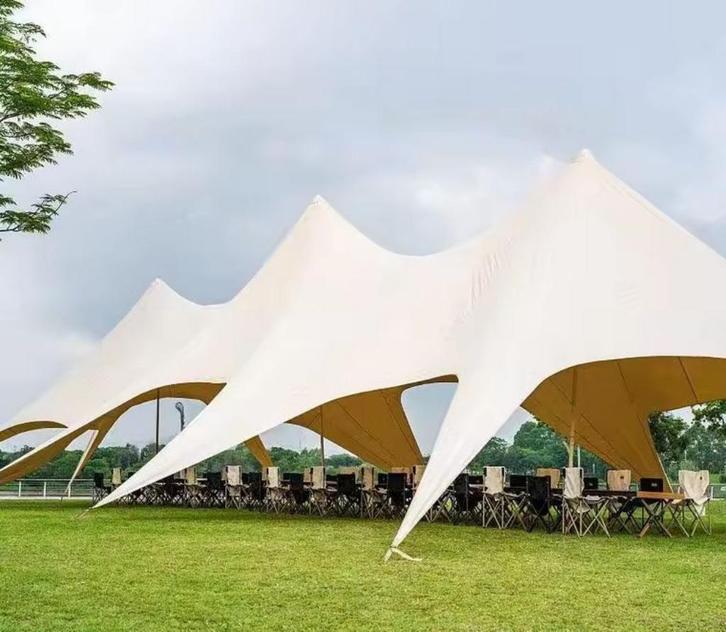 Gigantische Luxe Profi Starshade Stertent 20x8.6x4.5m Creme, Caravans en Kamperen, Mobilhome-accessoires, Nieuw, Ophalen of Verzenden