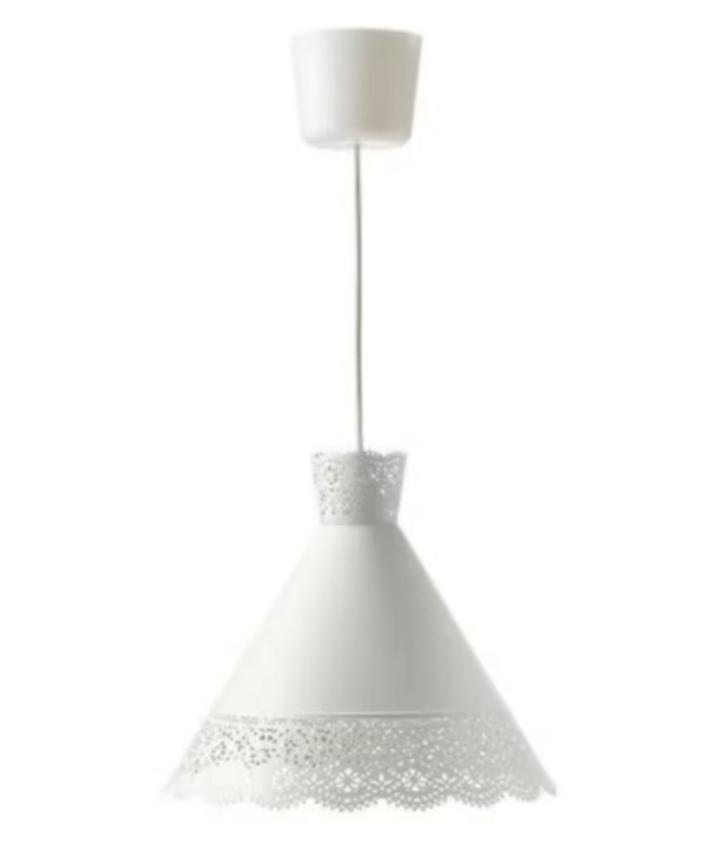 Lampenkap IKEA Molndal – 11 grote + 4 kleine, Huis en Inrichting, Lampen | Lampenkappen, Gebruikt, 25 tot 50 cm, Rond, Wit, Ophalen