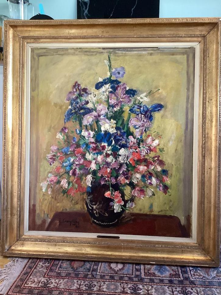 Schilderij Bloemenboeket. 011/Ab., Antiek en Kunst, Kunst | Schilderijen | Klassiek, Ophalen