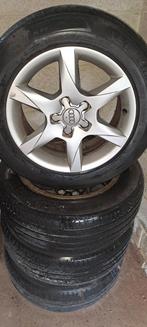Audi 16p aluminium velgen met goede 4-seizoenenbanden. 5x100, Auto-onderdelen, Ophalen, 16 inch, All Season, Banden en Velgen