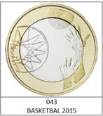 5 euro Finland 2015 BASKETBAL, Ophalen of Verzenden, 5 euro, Finland