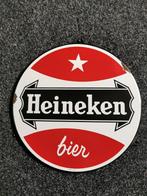 HEINEKEN EMAILLE  BORD LANG CAT, Verzamelen, Merken en Reclamevoorwerpen, Verzenden, Gebruikt, Reclamebord