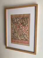 Keith Haring (na): tekening met premium frame, Antiek en Kunst, Kunst | Designobjecten