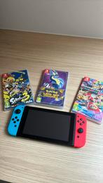 Nintendo Switch + 3 games (doos inbegrepen), Consoles de jeu & Jeux vidéo, Consoles de jeu | Nintendo Switch, Comme neuf, Enlèvement