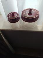 2 doorschijnende bussen met deksel van tupperware, Ophalen, Zo goed als nieuw