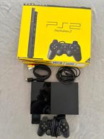 PlayStation 2 Slim, Games en Spelcomputers, Spelcomputers | Sony PlayStation 2, Zwart, Ophalen of Verzenden, Zo goed als nieuw