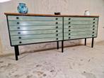 Vintage industriële apothekerskast toonbank, Ophalen, Zo goed als nieuw
